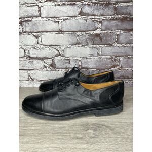 Michel Lazardi Black Leather Cap Toe Oxfords Lace Shoes Men Sz 30Mexico/11.5M US